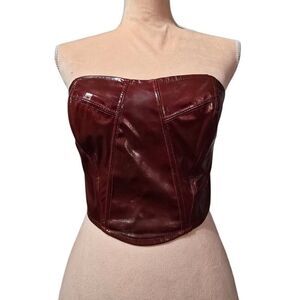 Vintage Lip Service Vinyl PVC Bustier Top